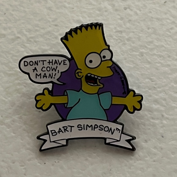 Other | Bart Simpson The Simpsons Dont Have A Cow Man Pin Lapel | Poshmark